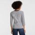 Women's 3/4 Sleeve Polished Rib Henley Top, Back