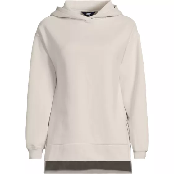 Women's Plus Size Long Sleeve Serious Sweats Hooded Tunic Sweatshirt - primary
