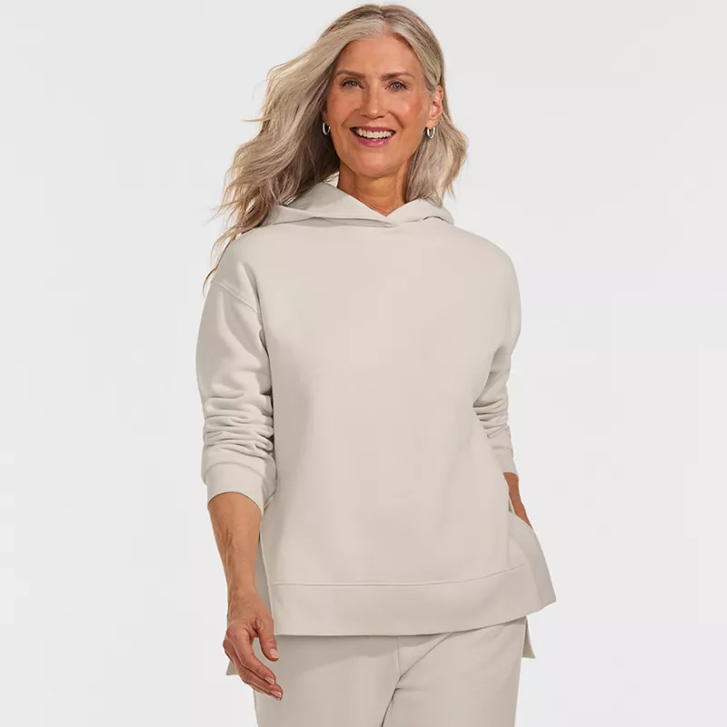 Women's Long Sleeve Serious Sweats Hooded Tunic Sweatshirt, alternative image