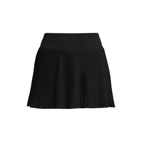 Women's High Waisted Pleated Woven Swim Skort - primary