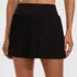 Women's High Waisted Pleated Woven Swim Skort, Front