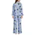 Women's Cotton Poplin 2 Piece Pajama Set - Long Sleeve Top and Pants, Back