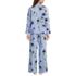 Women's Cotton Poplin 2 Piece Pajama Set - Long Sleeve Top and Pants, Back