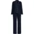 Women's Cotton Poplin 2 Piece Pajama Set - Long Sleeve Top and Pants, Front