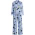 Women's Cotton Poplin 2 Piece Pajama Set - Long Sleeve Top and Pants, Front