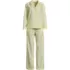 Women's Cotton Poplin 2 Piece Pajama Set - Long Sleeve Top and Pants, Front