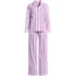 Women's Cotton Poplin 2 Piece Pajama Set - Long Sleeve Top and Pants, Front
