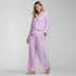 Women's Cotton Poplin 2 Piece Pajama Set - Long Sleeve Top and Pants, alternative image