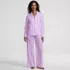 Women's Cotton Poplin 2 Piece Pajama Set - Long Sleeve Top and Pants, Front