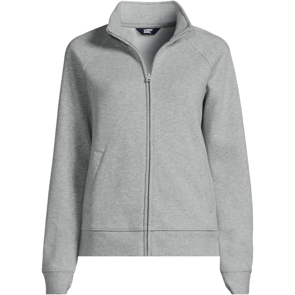 Women's Serious Sweats Full Zip Mock Neck Sweatshirt | Lands' End
