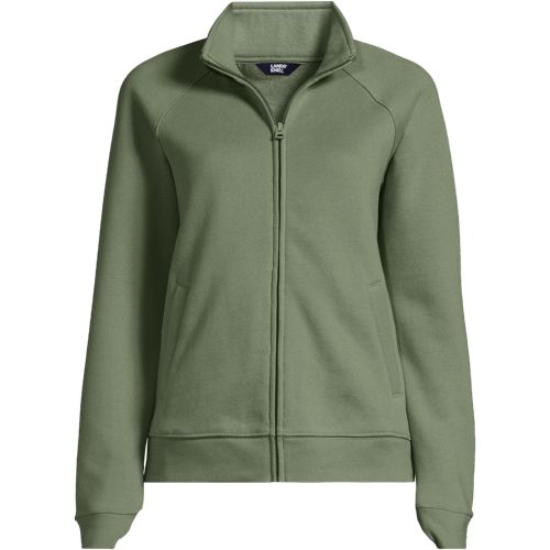  Lands' End Serious Sweats Reißverschluss-jacke, Damen, Größe:32-34 Regular, Grün, Baumwoll-mischung/polyester-mischung, By Lands' End 