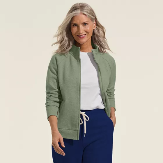 Women's Serious Sweats Full Zip Mock Neck Sweatshirt - primary