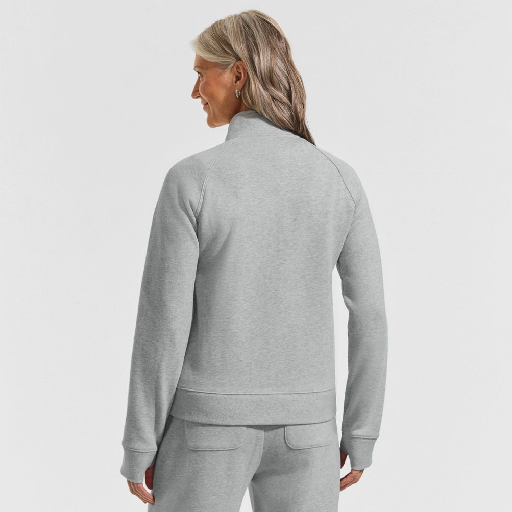 Women's Serious Sweats Full Zip Mock Neck Sweatshirt | Lands' End