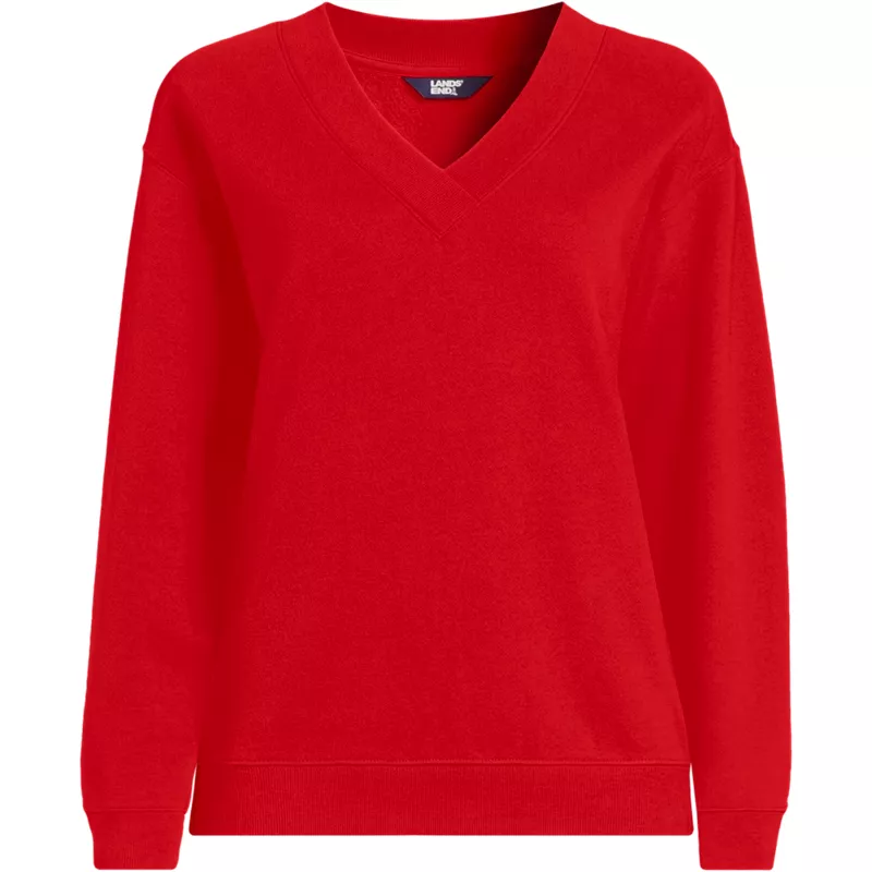 Women's Long Sleeve Serious Sweats V-neck Sweatshirt, Front
