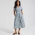 Women's Poplin Pintuck Detail Shirt Dress, Front