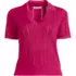 Women's Fine Gauge Cotton Pointelle Polo Sweater, Front