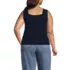 Women's Plus Size Pointelle Square Neck Tank Sweater, Back
