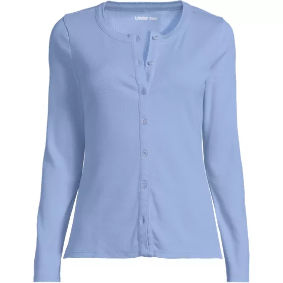Women's Long Sleeve Micro Rib Button Through Cardigan - primary