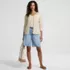 Women's Long Sleeve Micro Rib Button Through Cardigan, alternative image