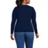 Women's Plus Size Long Sleeve Micro Rib Button Through Cardigan, Back