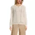 Women's Pointelle Crew Neck Cardigan Sweater, Front