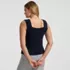 Women's Pointelle Square Neck Tank Sweater, Back