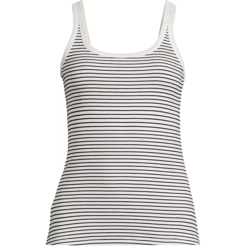 Women's Plus Size Micro Rib Go-To Layering Tank, Front