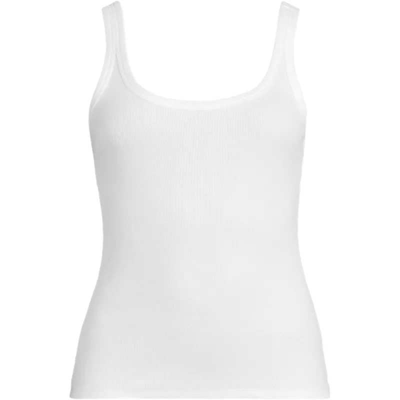 Women's Petite Micro Rib Go-To Layering Tank, Front