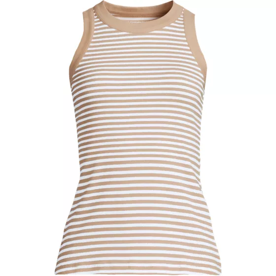 Women's Plus Size Micro Rib Crew Neck Tank - primary