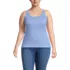 Women's Plus Size Micro Rib Go-To Layering Tank, Front