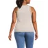Women's Plus Size Micro Rib Crew Neck Tank, Back