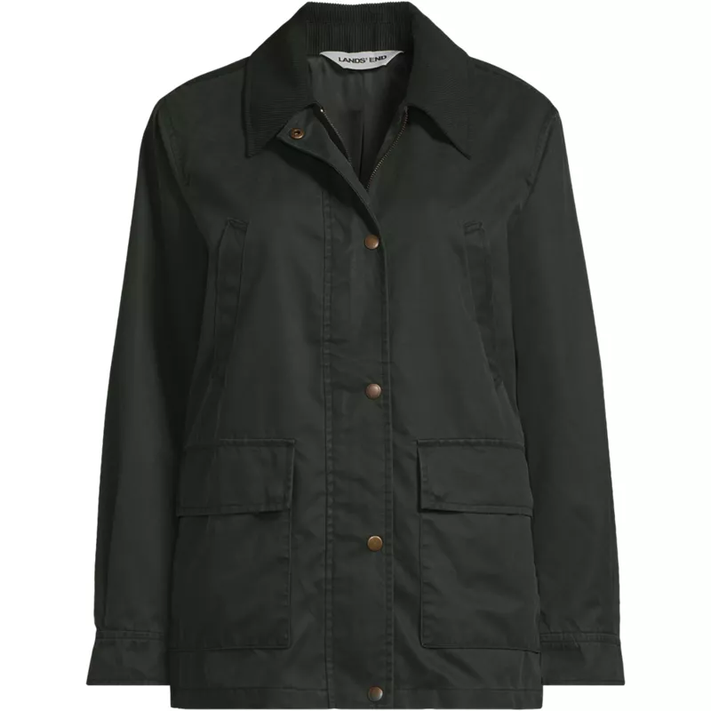 Women's Plus Size Waxed Barn Jacket, Front