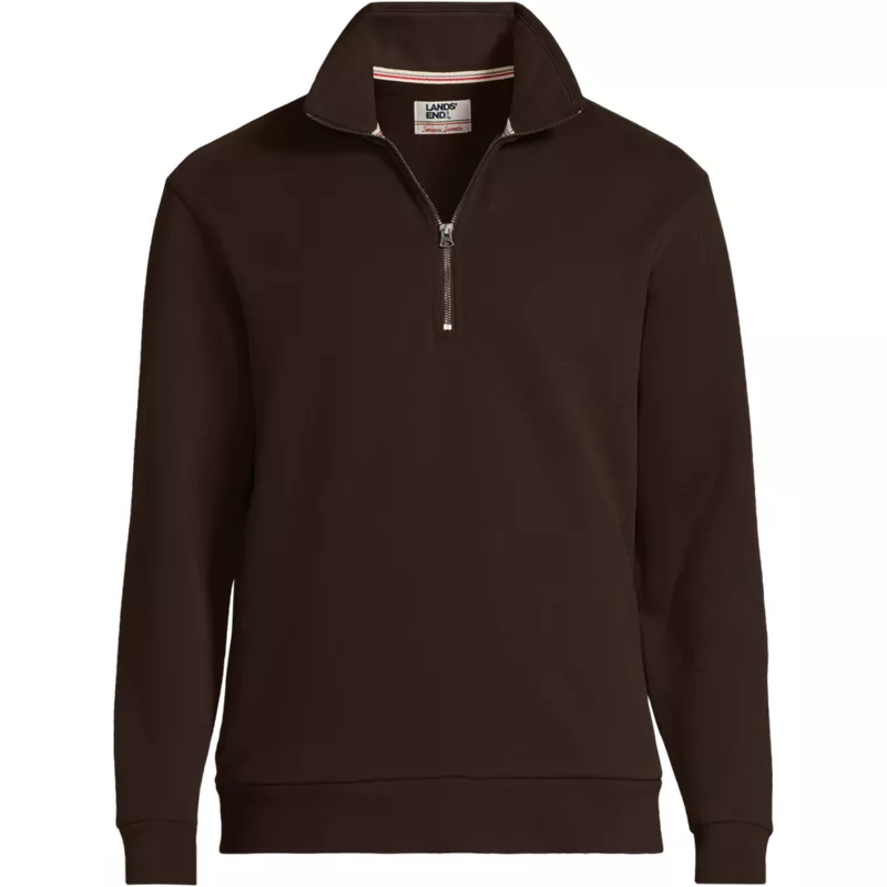 Men's Long Sleeve Serious Sweats Quarter Zip Sweatshirt, Front