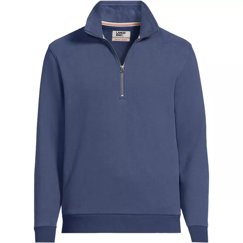 Men's Long Sleeve Serious Sweats Quarter Zip Sweatshirt, Front