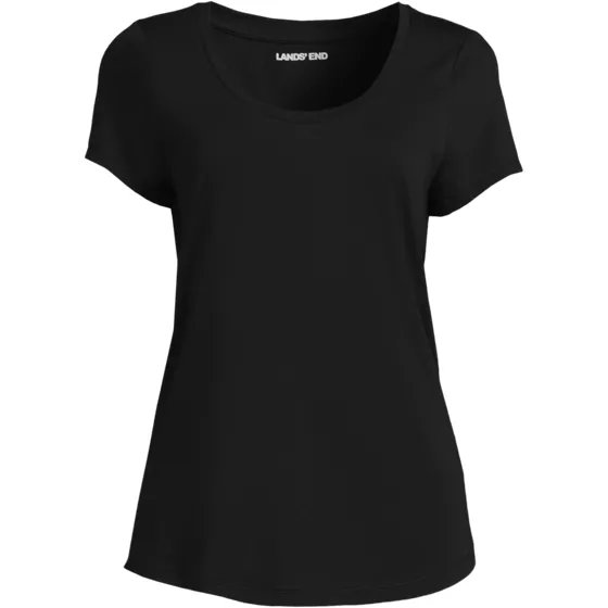Women's Short Sleeve Lightweight Jersey Scoop Neck T-shirt - primary
