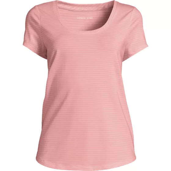 Women's Short Sleeve Lightweight Jersey Scoop Neck T-shirt - primary