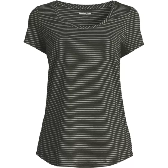 Women's Short Sleeve Lightweight Jersey Scoop Neck T-shirt - primary