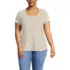 Women's Plus Size Short Sleeve Lightweight Jersey Scoop Neck T-shirt, Front