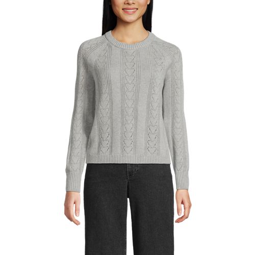 Women's Drifter Raglan Pointelle Crew Neck Sweater - image 5