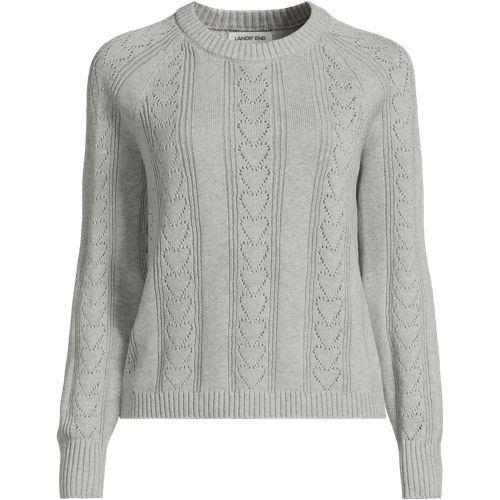 Women's Drifter Raglan Pointelle Crew Neck Sweater - image 4