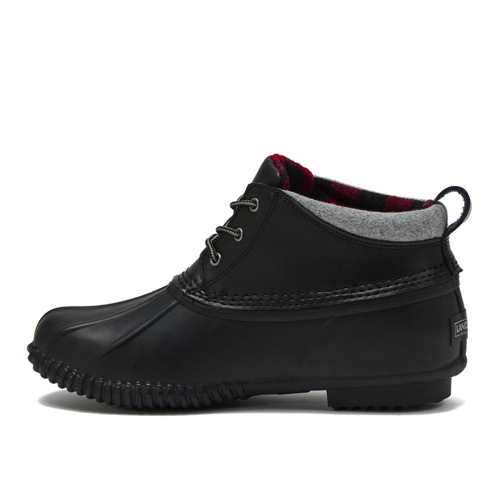 Lands End Leather Rubber Chelsea Duck Boots Mens 9 Brown Black Waterproof Rain Amazon.com | Lands main image 4