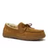 Men's Fuzzy Lined Lace Up Moccasin Slippers, alternative image
