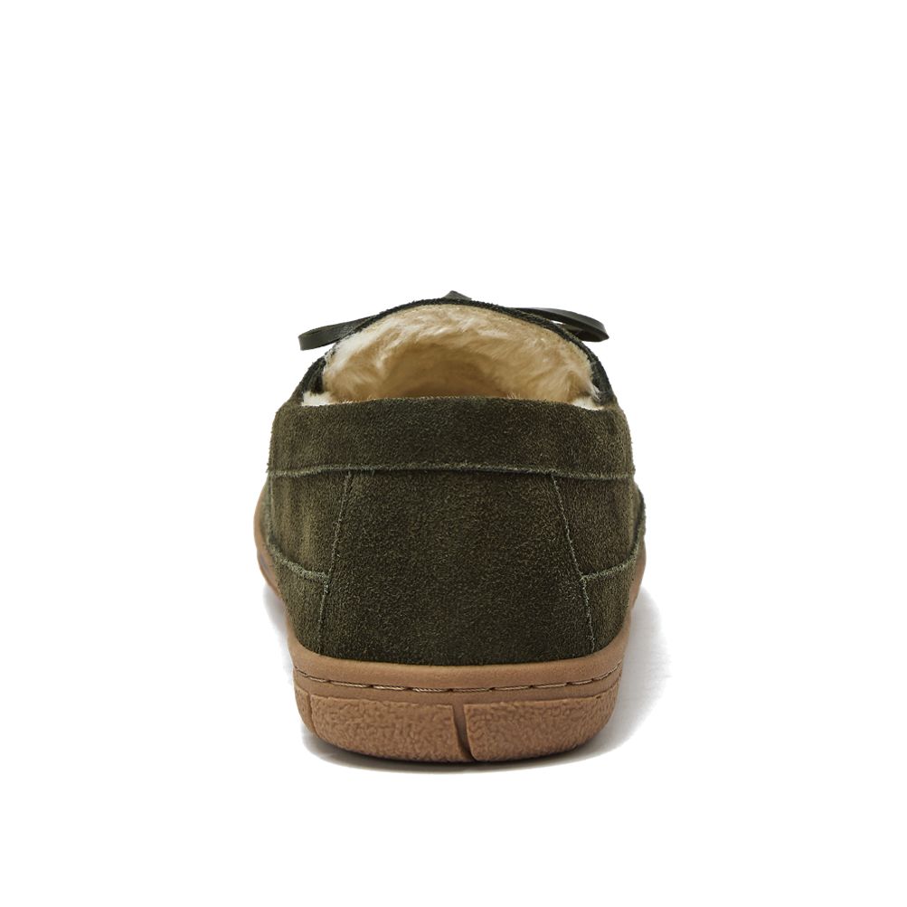 Land’s End Olive sheepskin shearling lined Moccasins / Loafers Men main image 3