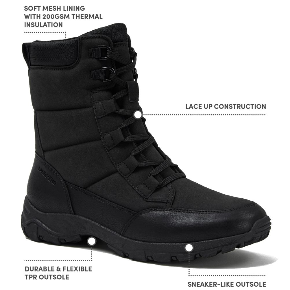 Men's Expedition Trail Waterproof Lace Up Snow Boots | Lands' End