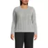 Women's Plus Size Drifter Raglan Pointelle Crew Neck Sweater, Front