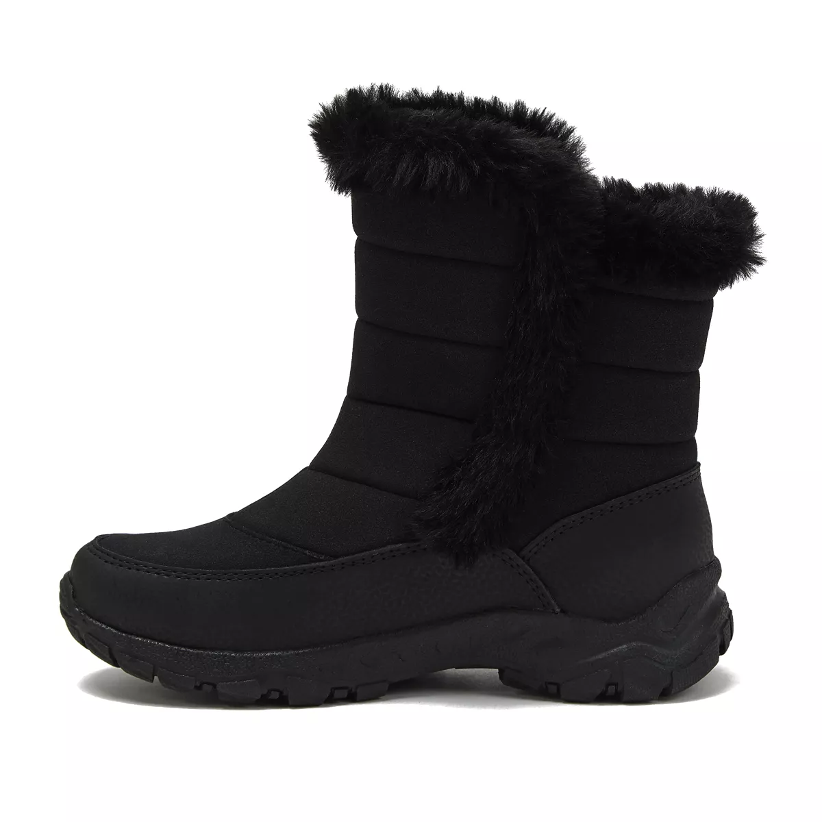 Kids Expedition Faux Fur Waterproof Puffer Snow Boots