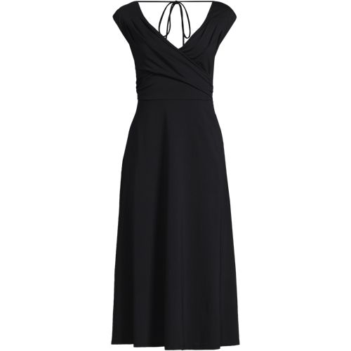 formal wrap midi dress Sleeveless Wrap Bow Midi Dress | A-Line Dress main image 0