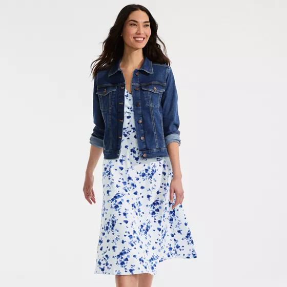 Women's Cotton Modal Off the Shoulder Wrap Midi Dress - primary
