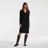 Women's Cotton Modal Collared Wrap Dress, Front