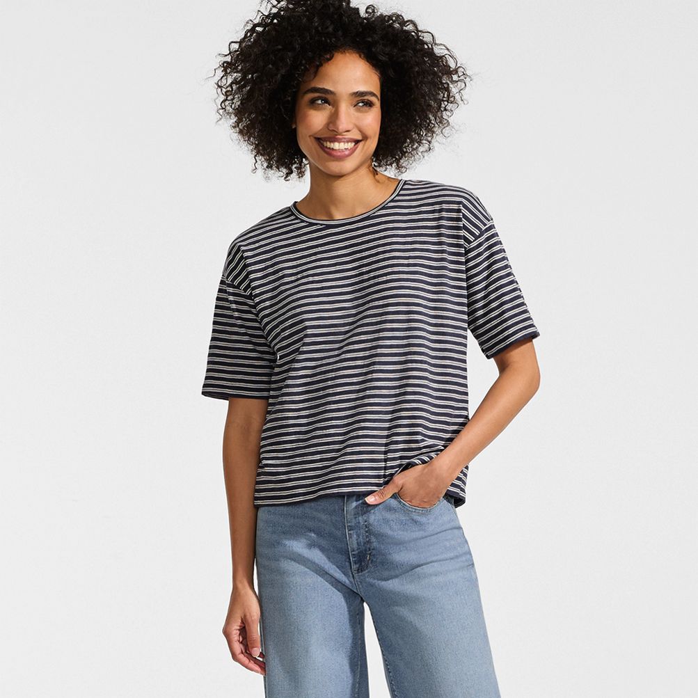 Women's Short Sleeve Slub Jersey T-Shirt | Lands' End